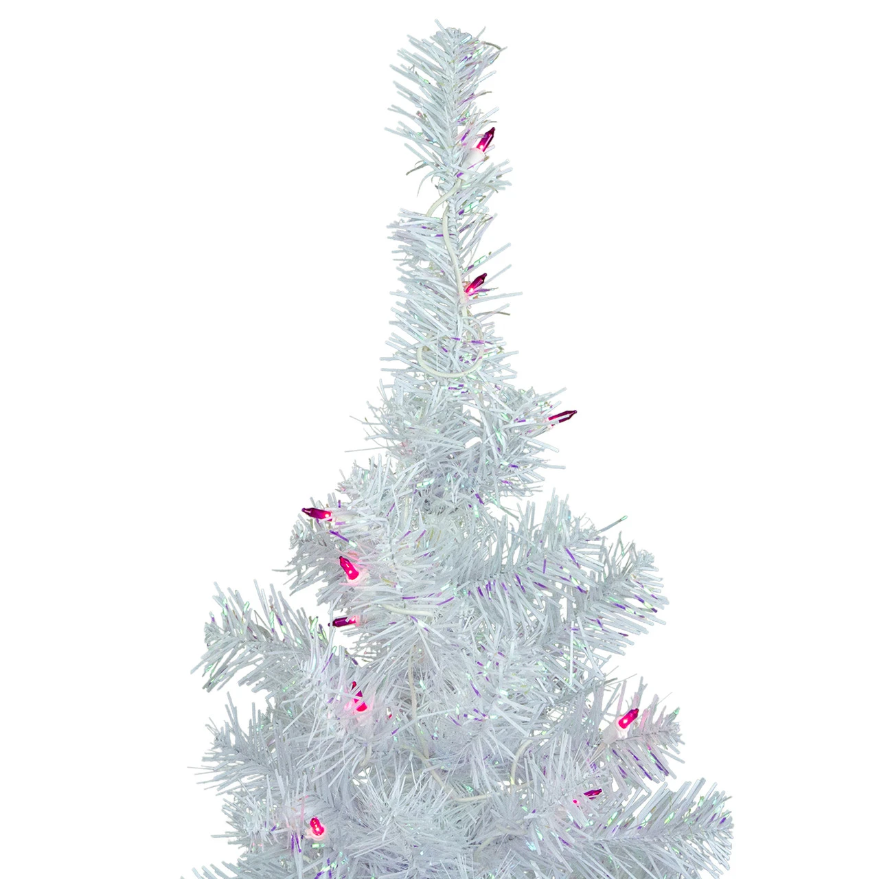 3' Pre-lit Rockport White Pine Artificial Christmas Tree, Pink Lights 4 3' Pre-lit Rockport White Pine Artificial Christmas Tree, Pink Lights - Image 4