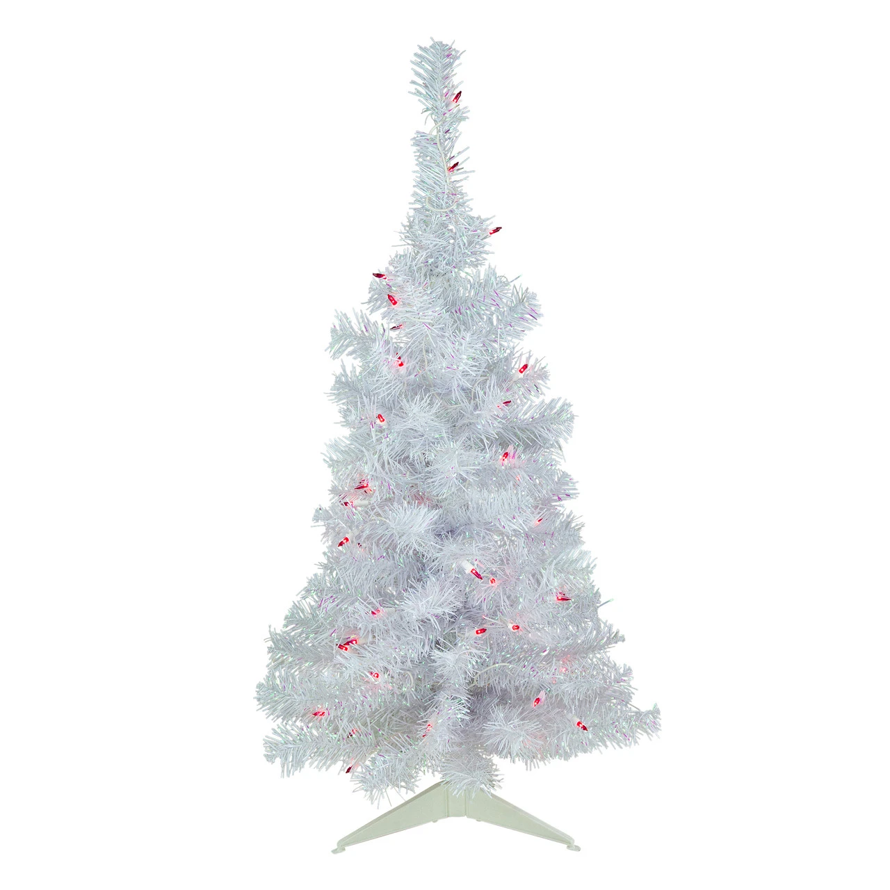 3' Pre-lit Rockport White Pine Artificial Christmas Tree, Pink Lights 1 3' Pre-lit Rockport White Pine Artificial Christmas Tree, Pink Lights