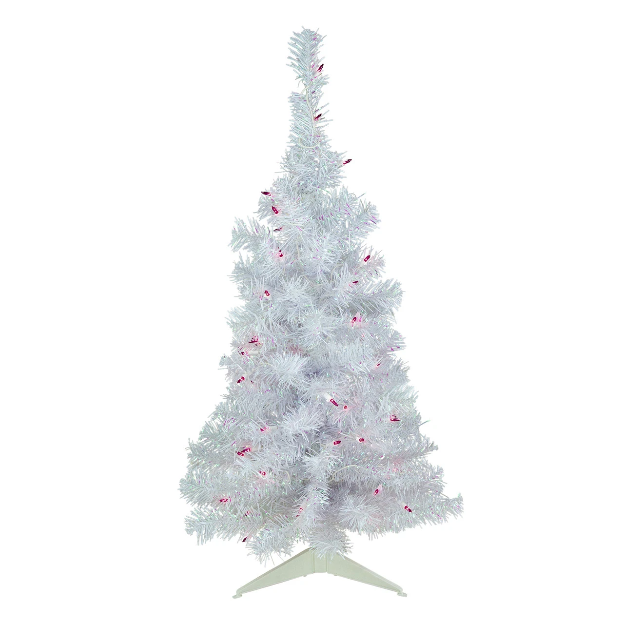 3' Pre-lit Rockport White Pine Artificial Christmas Tree, Purple Lights 1 3' Pre-lit Rockport White Pine Artificial Christmas Tree, Purple Lights