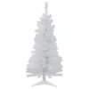 4' Pre-lit Rockport White Pine Artificial Christmas Tree, Green Lights