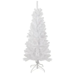 4.5' White Georgian Pine Artificial Pencil Christmas Tree, Unlit