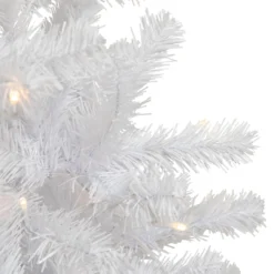 7.5' Pre-Lit White Georgian Pine Pencil Artificial Christmas Tree, Warm White LED Lights -Christmas Trees Shop northlight sm92973 4 71308.1667530184