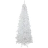 6.5' Pre-Lit Pencil White Georgian Pine Artificial Christmas Tree, Warm White LED Lights