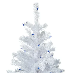 6.5' Pre-Lit Woodbury White Pine Pencil Artificial Christmas Tree, Blue Lights -Christmas Trees Shop northlight sm93086 2 23478.1667530174