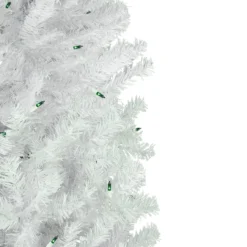 6.5' Pre-Lit Woodbury White Pine Pencil Artificial Christmas Tree, Green Lights -Christmas Trees Shop northlight sm93087 2 93748.1667386160