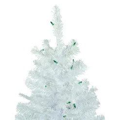 6.5' Pre-Lit Woodbury White Pine Pencil Artificial Christmas Tree, Green Lights -Christmas Trees Shop northlight sm93087 4 52446.1667386160