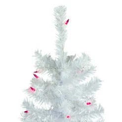 6.5' Pre-Lit Woodbury White Pine Pencil Artificial Christmas Tree, Pink Lights -Christmas Trees Shop northlight sm93088 4updated 96207.1667386159