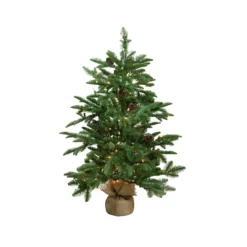 3' Pre-Lit Viella Norway Spruce Artificial Christmas Tree - Clear Lights