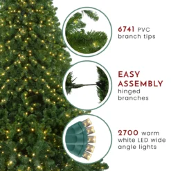 14' Pre-Lit Full Olympia Pine Artificial Christmas Tree - Warm White Lights -Christmas Trees Shop northlight th28355 thumbnail 2 71557.1667572686