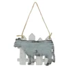 4.5" Country Rustic Cow And White Picket Fence Christmas Ornament
