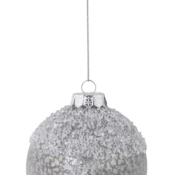 4" Silver And White Beaded Glass Christmas Ornament 5 4" Silver And White Beaded Glass Christmas Ornament -Christmas Trees Shop northlight tr92599 3 59573.1683224182