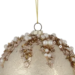 4" Gold Mercury With Beads Shatterproof Christmas Ball Ornament -Christmas Trees Shop northlight tr92606 2 27659.1667655652