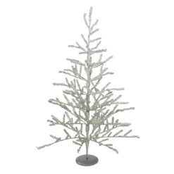 3' FullChampagne Tinsel Artificial Christmas Twig Tree - Unlit