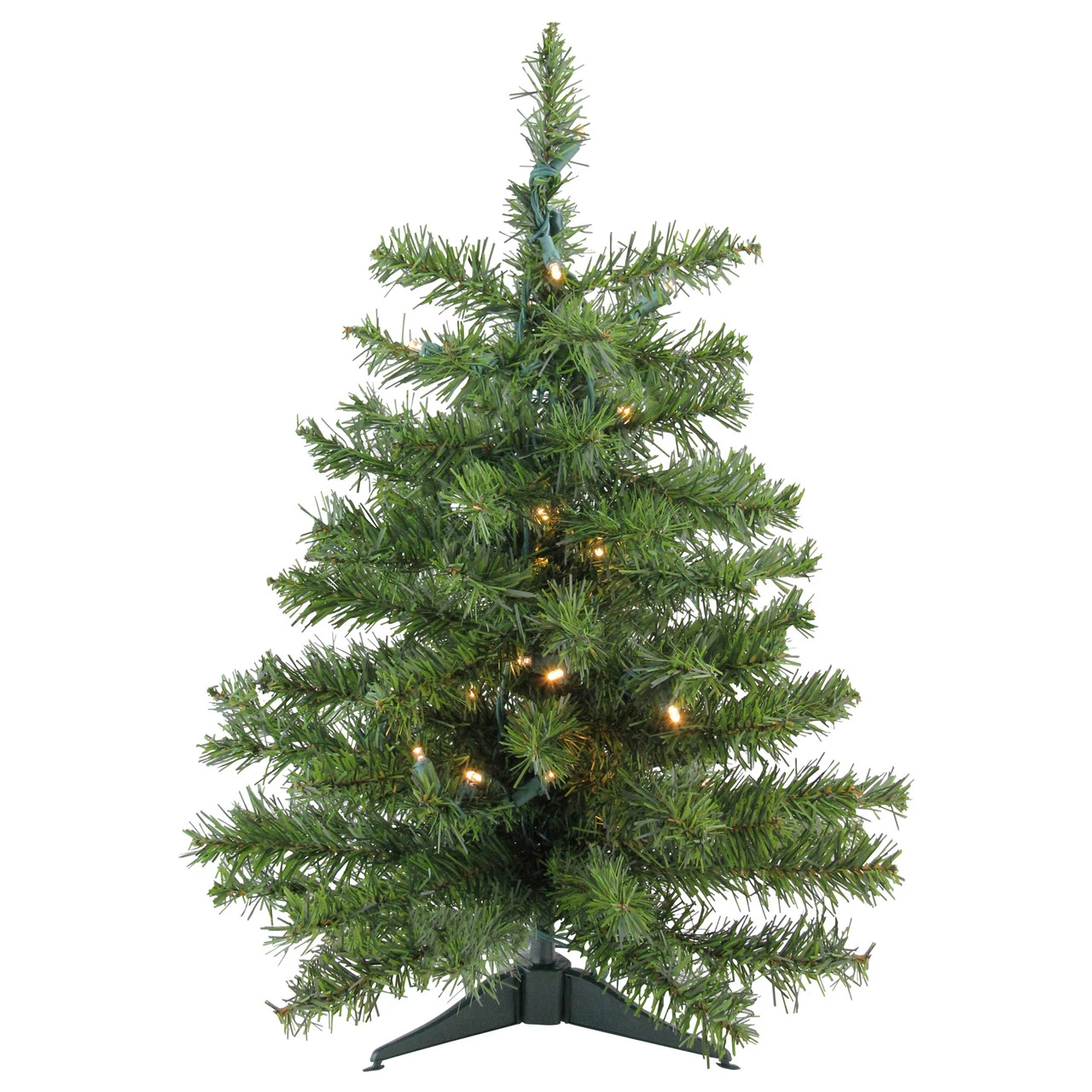 2' Pre-Lit Medium Canadian Pine Artificial Christmas Tree - Warm Clear Lights 1 2' Pre-Lit Medium Canadian Pine Artificial Christmas Tree - Warm Clear Lights