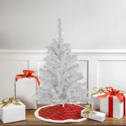 3' Pre-Lit LED Medium Pine Artificial Christmas Tree - Clear Lights