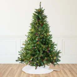 10' Pre-Lit Medium Canadian Pine Artificial Christmas Tree - Multicolor Lights