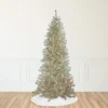 9' Pre-Lit Metallic Platinum Artificial Tinsel Christmas Tree - Clear Lights