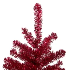3' Metallic Crimson Tinsel Artificial Christmas Tree - Unlit -Christmas Trees Shop northlight v27325 2 41586.1682534560