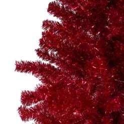7' Metallic Red Tinsel Artificial Christmas Tree - Unlit -Christmas Trees Shop northlight v27327 same20as20v27328 2 06253.1676305759