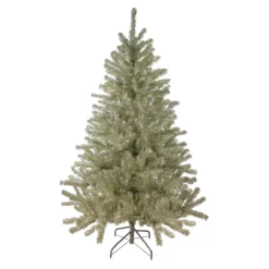 6' Unlit Medium Platinum Tinsel Artificial Christmas Tree