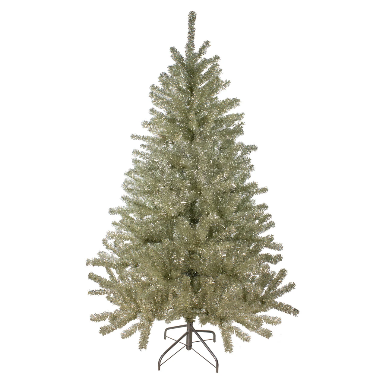 6' Unlit Medium Platinum Tinsel Artificial Christmas Tree 1 6' Unlit Medium Platinum Tinsel Artificial Christmas Tree
