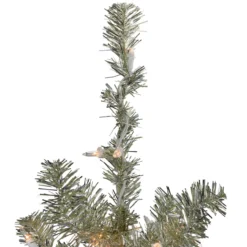 3' Metallic Platinum Artificial Tinsel Christmas Tree - Clear Lights -Christmas Trees Shop northlight v27338 2 84663.1682520531
