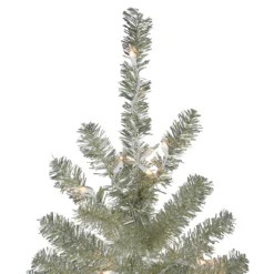 4.5' Soft Metallic Champagne Artificial Tinsel Christmas Tree - Clear Lights -Christmas Trees Shop northlight v27339 2 09132.1684855844
