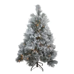 4.5' Pre-Lit LED Black Spruce Artificial Christmas Tree - Clear Lights
