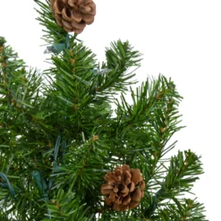 3' Pre-Lit Canadian Pine With Pine Cones Artificial Christmas Tree - Clear Lights -Christmas Trees Shop northlight v90256 2 12201.1667529910