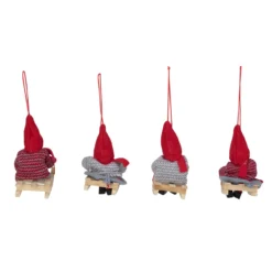 Set Of 4 Holiday Kids On Sleds Christmas Ornaments 4" -Christmas Trees Shop northlight wu86327 2 37628.1667656712