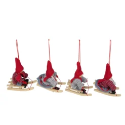 Set Of 4 Holiday Kids On Sleds Christmas Ornaments 4" -Christmas Trees Shop northlight wu86327 3 08929.1667656712