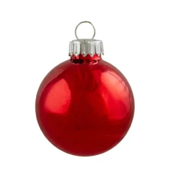 12ct Red And Silver 2-Finish Swirl Glass Christmas Ball Ornaments 1.75" (45mm) -Christmas Trees Shop northlight wy00406 2 27183.1669922148