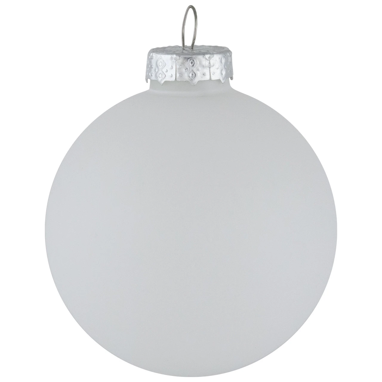 9ct Shiny And Matte White Glass Ball Christmas Ornaments 2.5" (65mm) 4 9ct Shiny And Matte White Glass Ball Christmas Ornaments 2.5" (65mm) - Image 4