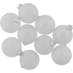 9ct Shiny And Matte White Glass Ball Christmas Ornaments 2.5" (65mm) 13 9ct Shiny And Matte White Glass Ball Christmas Ornaments 2.5" (65mm) -Christmas Trees Shop northlight wy00744 shinymatte 4 70174.1677089507