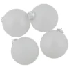 9ct Shiny And Matte White Glass Ball Christmas Ornaments 2.5" (65mm)