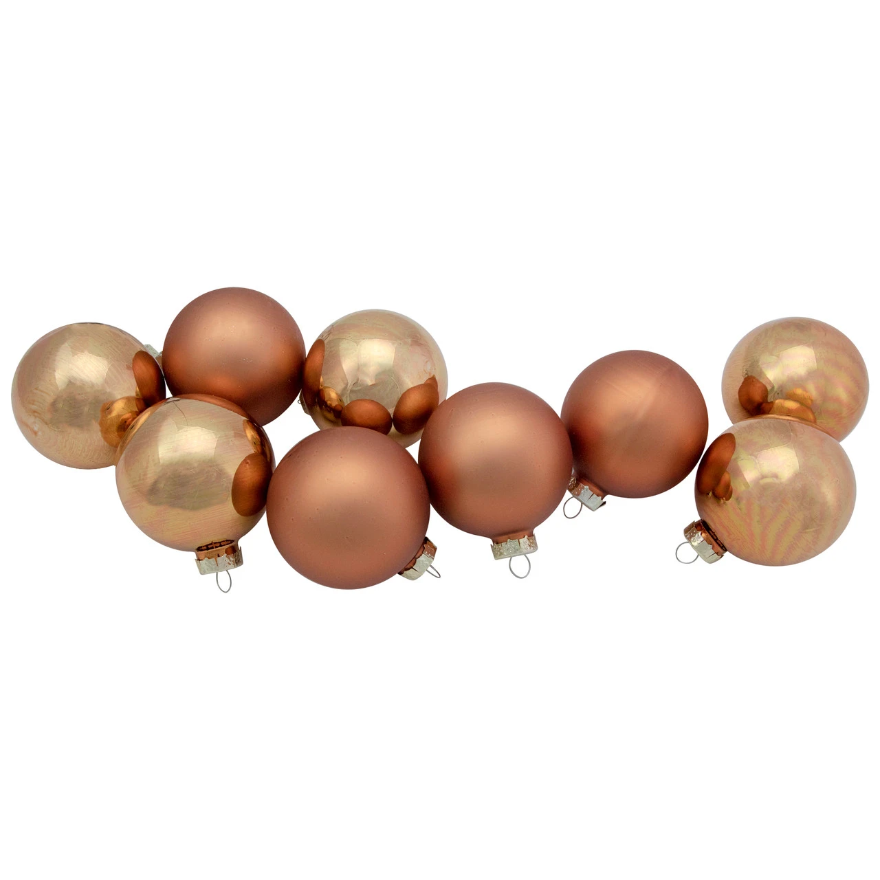 9ct Brown 2-Finish Christmas Glass Ball Ornaments 2.5" (65mm) 1 9ct Brown 2-Finish Christmas Glass Ball Ornaments 2.5" (65mm)