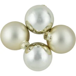 6ct Gold 2-Finish Glass Ball Christmas Ornaments 3.25" (80mm) -Christmas Trees Shop northlight wy00751 1 95653.1677088411