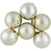 6ct Gold 2-Finish Glass Ball Christmas Ornaments 3.25" (80mm)