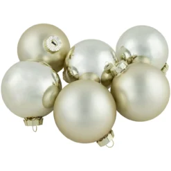 6ct Gold 2-Finish Glass Ball Christmas Ornaments 3.25" (80mm) -Christmas Trees Shop northlight wy00751 3 20811.1677088410