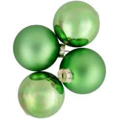 6ct Shiny And Matte Green Glass Ball Christmas Ornaments 3.25" (82mm) -Christmas Trees Shop northlight wy00755 3 56305.1677102521