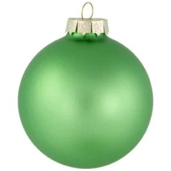 6ct Shiny And Matte Green Glass Ball Christmas Ornaments 3.25" (82mm) -Christmas Trees Shop northlight wy00755 5 98267.1677102522