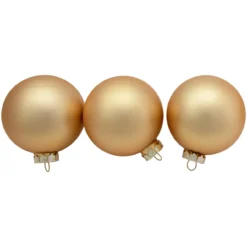 6ct Champagne Gold 2-Finish Glass Ball Christmas Ornament Set 3.25" -Christmas Trees Shop northlight wy00762 3 updated2022 80923.1677045419