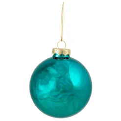 6ct Shiny And Matte Turquoise Green Glass Ball Christmas Ornaments 3.25" (80mm) -Christmas Trees Shop northlight wy00765 1updated 64316.1667654553