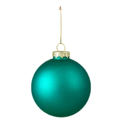 6ct Shiny And Matte Turquoise Green Glass Ball Christmas Ornaments 3.25" (80mm) -Christmas Trees Shop northlight wy00765 2updated 34921.1667654553