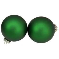 4ct Green 2-Finish Glass Ball Christmas Ornaments 4" -Christmas Trees Shop northlight wy00772 2 updated2022 85212.1677045099