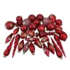36ct Red And Gold Contemporary Asymmetrical Christmas Ornaments 8"