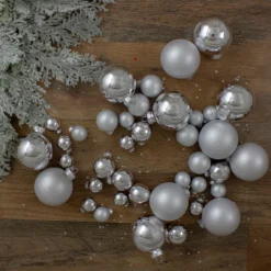40ct Shiny And Matte Silver Glass Ball Christmas Ornaments 2.5" -Christmas Trees Shop northlight wy04142 6 70752.1667575637