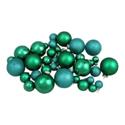 40ct Green 2- Finish Multiple Size Glass Ball Christmas Ornaments -Christmas Trees Shop northlight wy04143 3 37758.1667489729