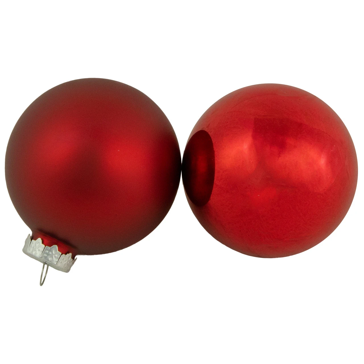96ct Red And White 3-Finish Christmas Glass Ball Ornaments 3.25" (80mm) 2 96ct Red And White 3-Finish Christmas Glass Ball Ornaments 3.25" (80mm) - Image 2