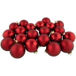96ct Shiny And Matte Red Glass Ball Christmas Ornaments 3.25 (80mm) 13 96ct Shiny And Matte Red Glass Ball Christmas Ornaments 3.25 (80mm) -Christmas Trees Shop northlight wy15212 6 33225.1677045718